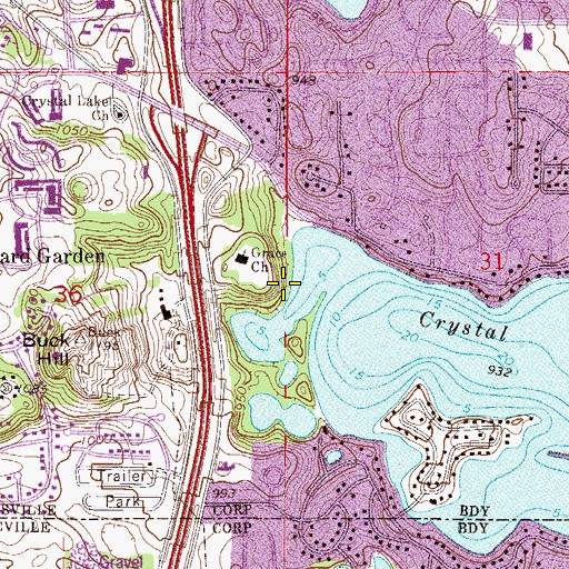 Topographic Map of Crystal Lake West Park, MN