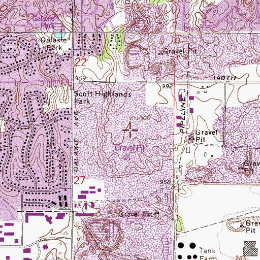 Topographic Map of Cedar Isle Park, MN