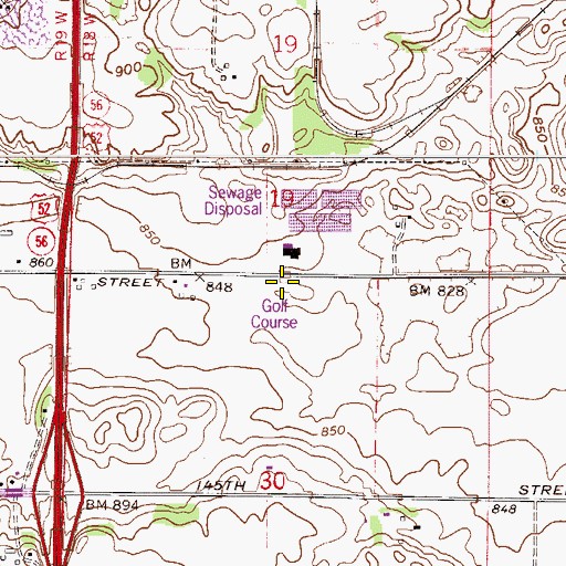 Topographic Map of Rich Valley Golf Course, MN