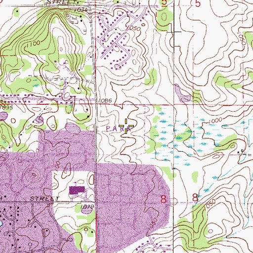 Topographic Map of North Park, MN