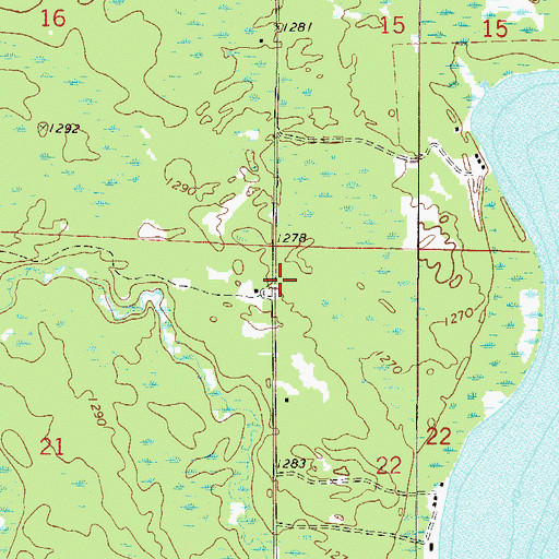 Topographic Map of Heavirland Family Cemetery, MN