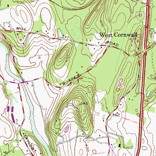 Topographic Map of South School (historical), NY
