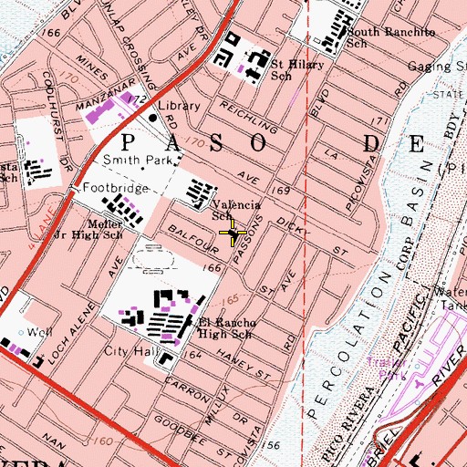 Topographic Map of Church of Jesus Christ of Latter Day Saints, CA