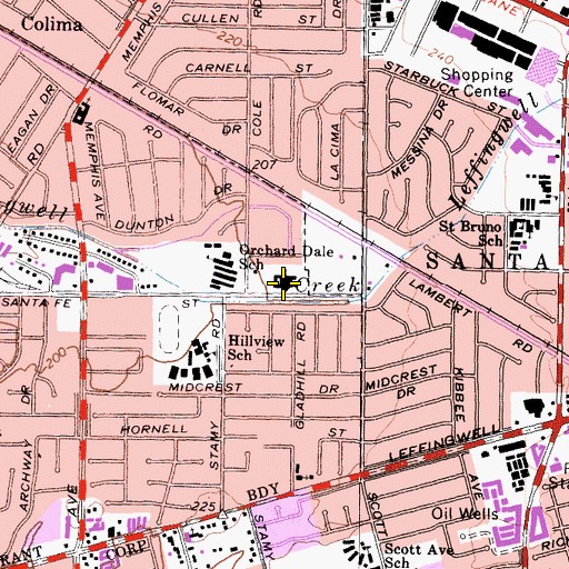 Topographic Map of Church of Jesus Christ of Latter Day Saints, CA