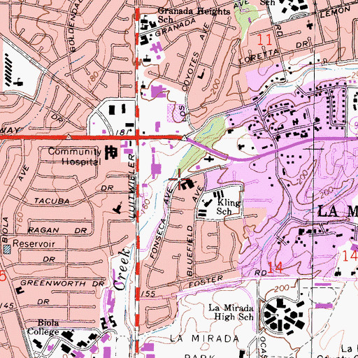Topographic Map of Church of Jesus Christ of Latter Day Saints, CA