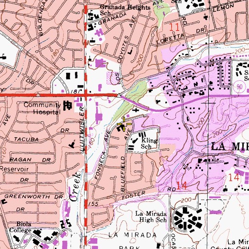 Topographic Map of Church of Jesus Christ of Latter Day Saints, CA