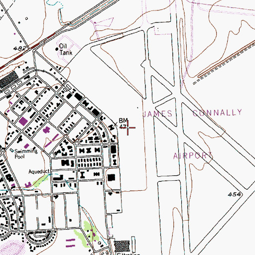 Topographic Map of Waco Army Air Field (historical), TX