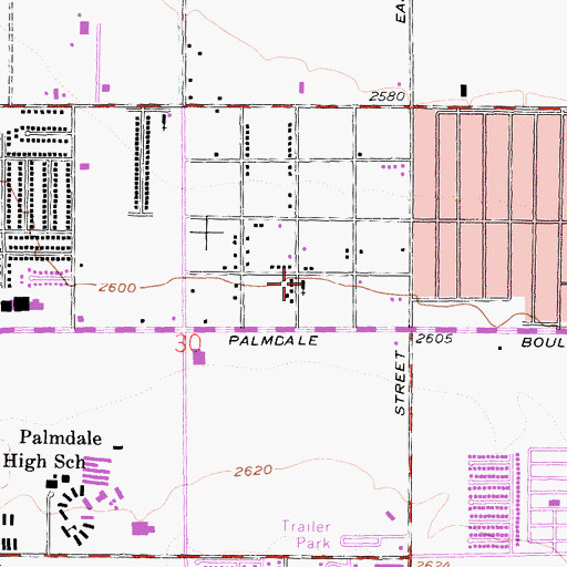 Topographic Map of Pentecostal Holiness Church, CA
