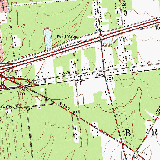Topographic Map of Plainfield Station (historical), NY