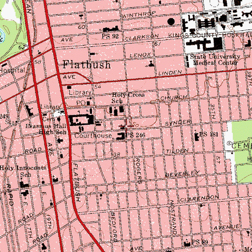 Topographic Map of Salem Baptist Church, NY