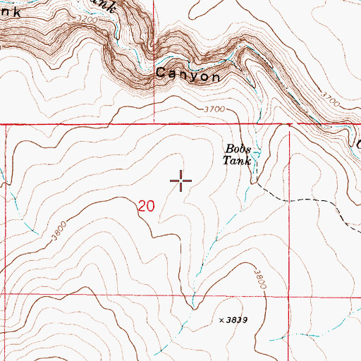 Topographic Map of Agua Fria National Monument, AZ