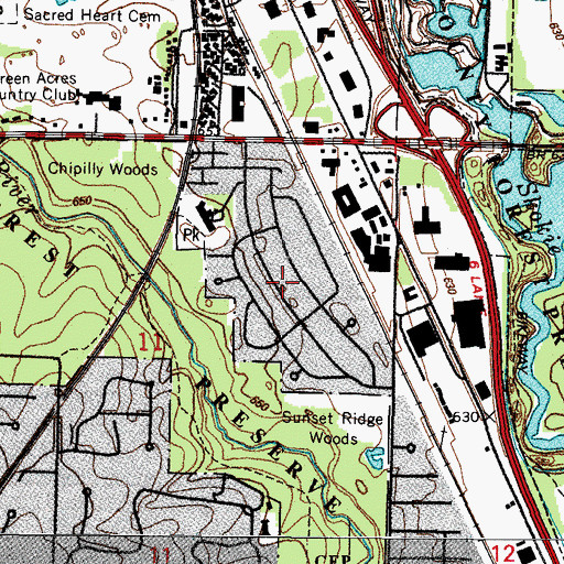 Topographic Map of Northbrook East, IL