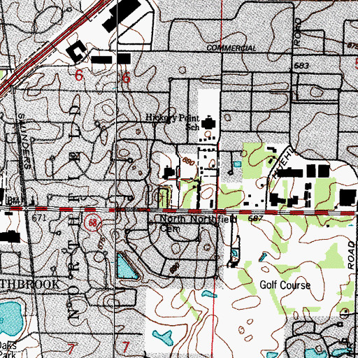 Topographic Map of Carlye Subdivision, IL