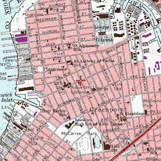 Topographic Map of Cornerstone Temple Methodist Episcopal Church, NY