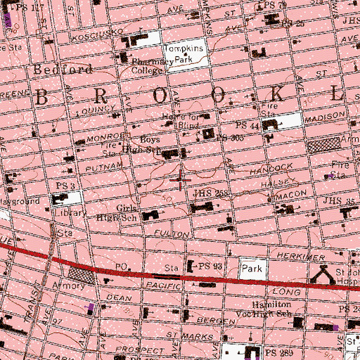 Topographic Map of Siloam Presbyterian Church, NY