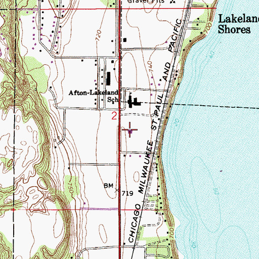 Topographic Map of Saint Croix Valley United Methodist Church, MN