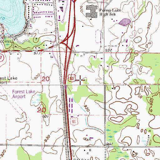 Topographic Map of Southview Park, MN