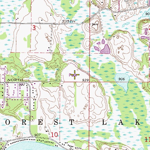 Topographic Map of Kulencamp Park, MN