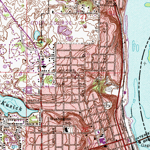 Topographic Map of Staples Park, MN
