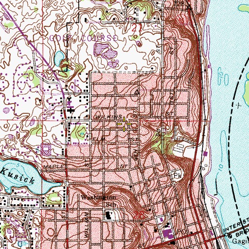 Topographic Map of Staples Park, MN