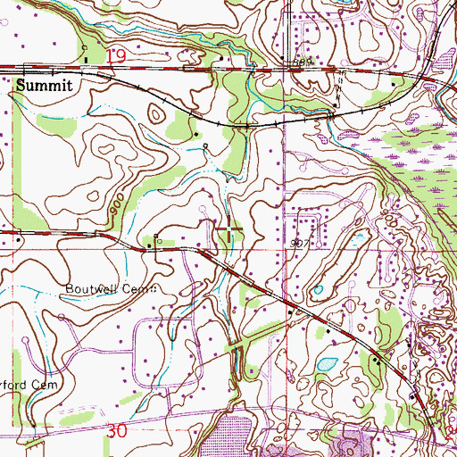 Topographic Map of Creekside Park, MN