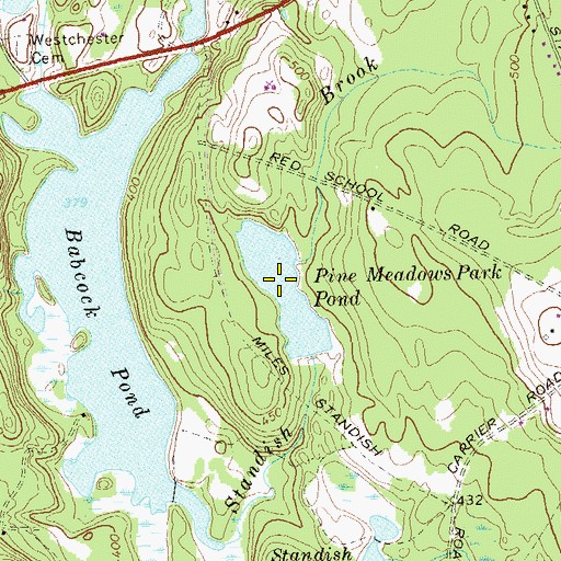 Topographic Map of Pine Meadows Park Pond, CT