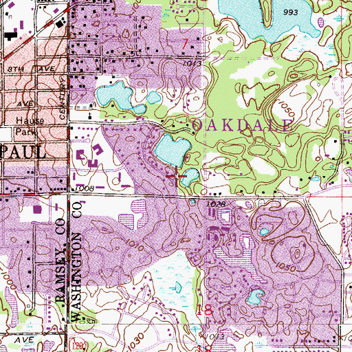 Topographic Map of Goodwin Park, MN