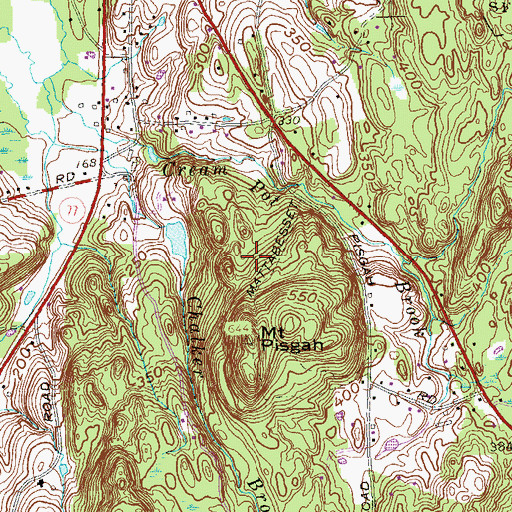 Topographic Map of Mount Pisgah, CT