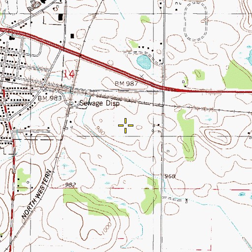 Topographic Map of Tacoma West Industrial Park, MN