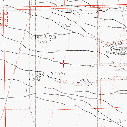 Topographic Map of Camp Ibis (historical), CA