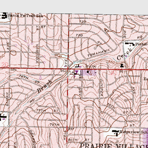Topographic Map of Pathway Church, KS