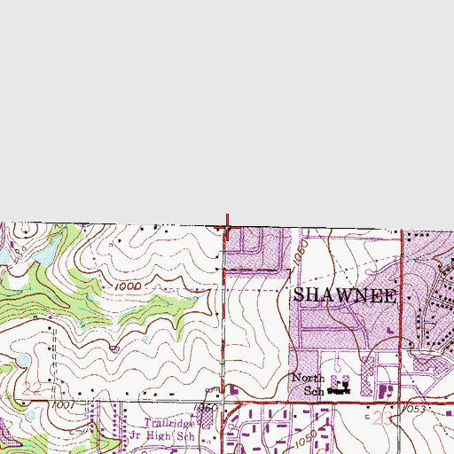 Topographic Map of Emmanuel Family Outreach Center, KS