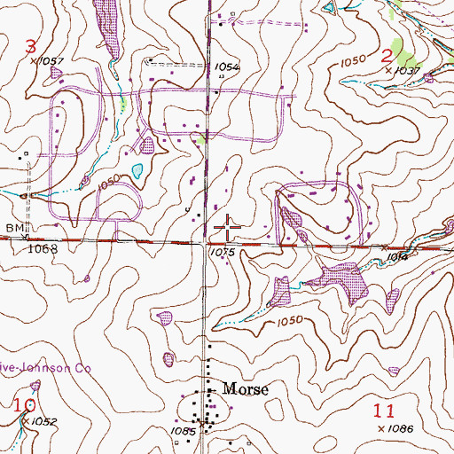 Topographic Map of Advent Lutheran Church, KS
