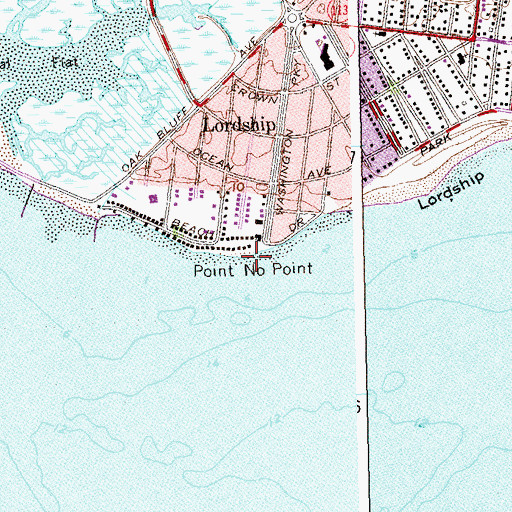 Topographic Map of Point No Point, CT