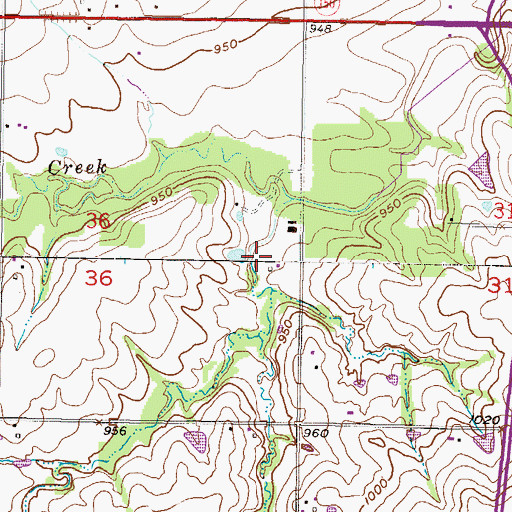 Topographic Map of Tomahawk Creek Trail, KS