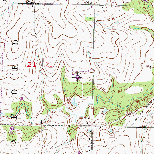 Topographic Map of Heatherstone Pond, KS