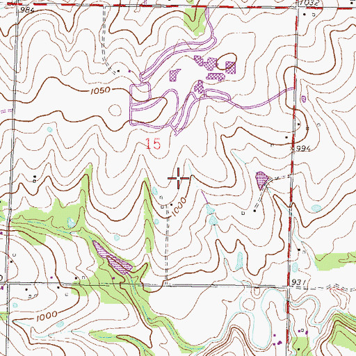 Topographic Map of Thomas Stoll Memorial Park, KS