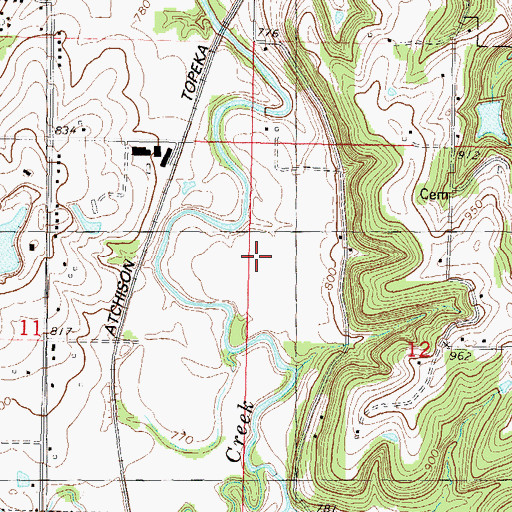 Topographic Map of Mid-America Sports Complex Park, KS