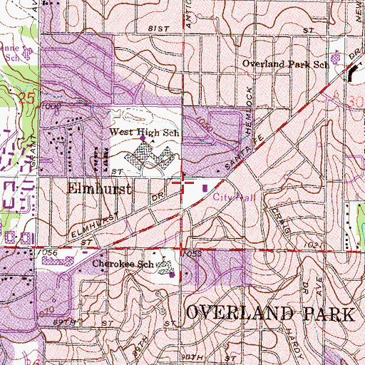 Topographic Map of City Hall Park, KS