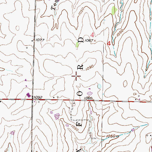 Topographic Map of Blackbob Park, KS