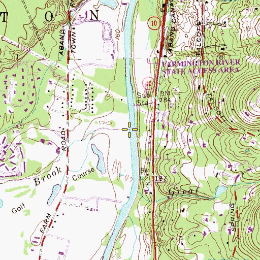 Topographic Map of Poplar Swamp Brook, CT