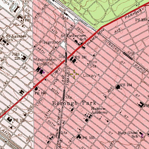 Topographic Map of Congregation Rachmistrivka, NY