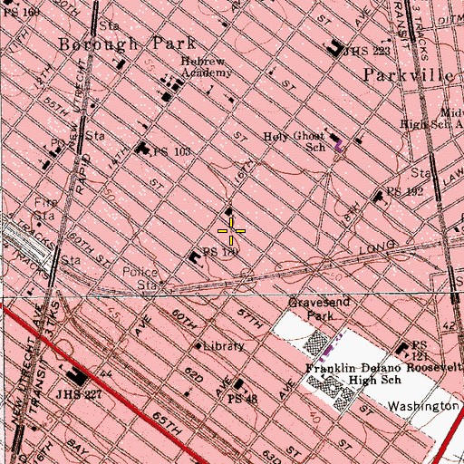 Topographic Map of Congregation Kav Chaim, NY