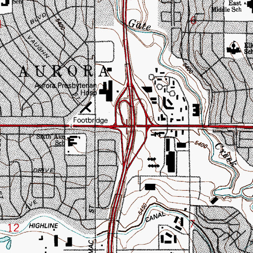 Topographic Map of Exit 9, CO