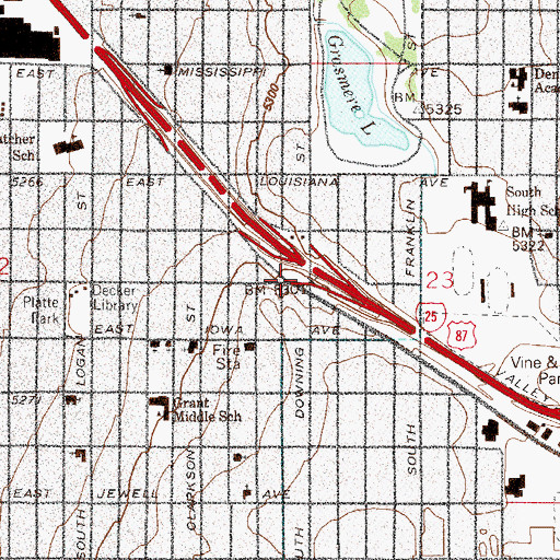 Topographic Map of Exit 206, CO