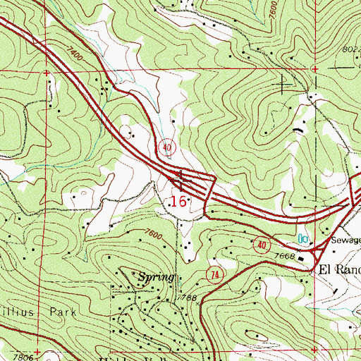 Topographic Map of Exit 251, CO