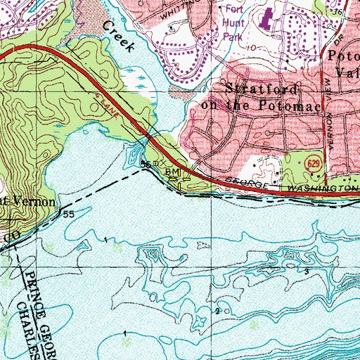 Topographic Map of Riverside Park, VA