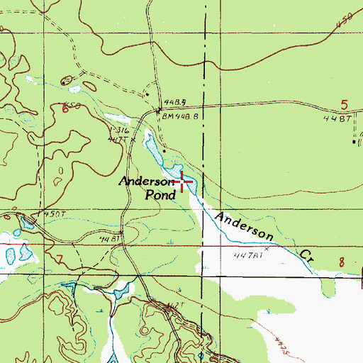 Topographic Map of Anderson Pond, MI
