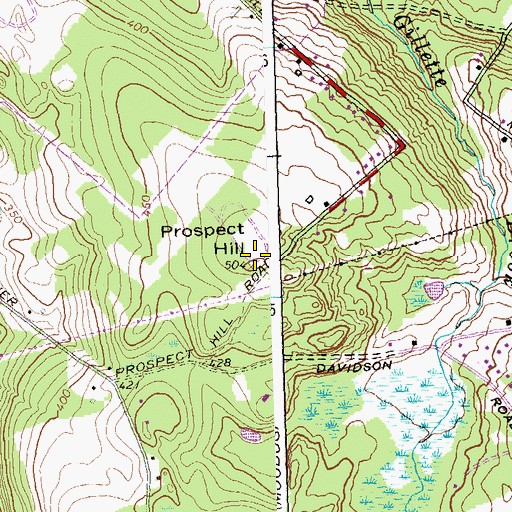 Topographic Map of Prospect Hill, CT