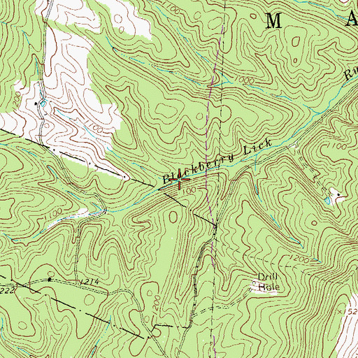 Topographic Map of Tewell Run, PA